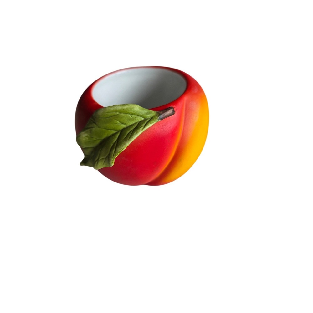 PartyLite Fruit Tea Light Candle Holders Set Red Peach Green Apple Matte Finish - Picture 3 of 10